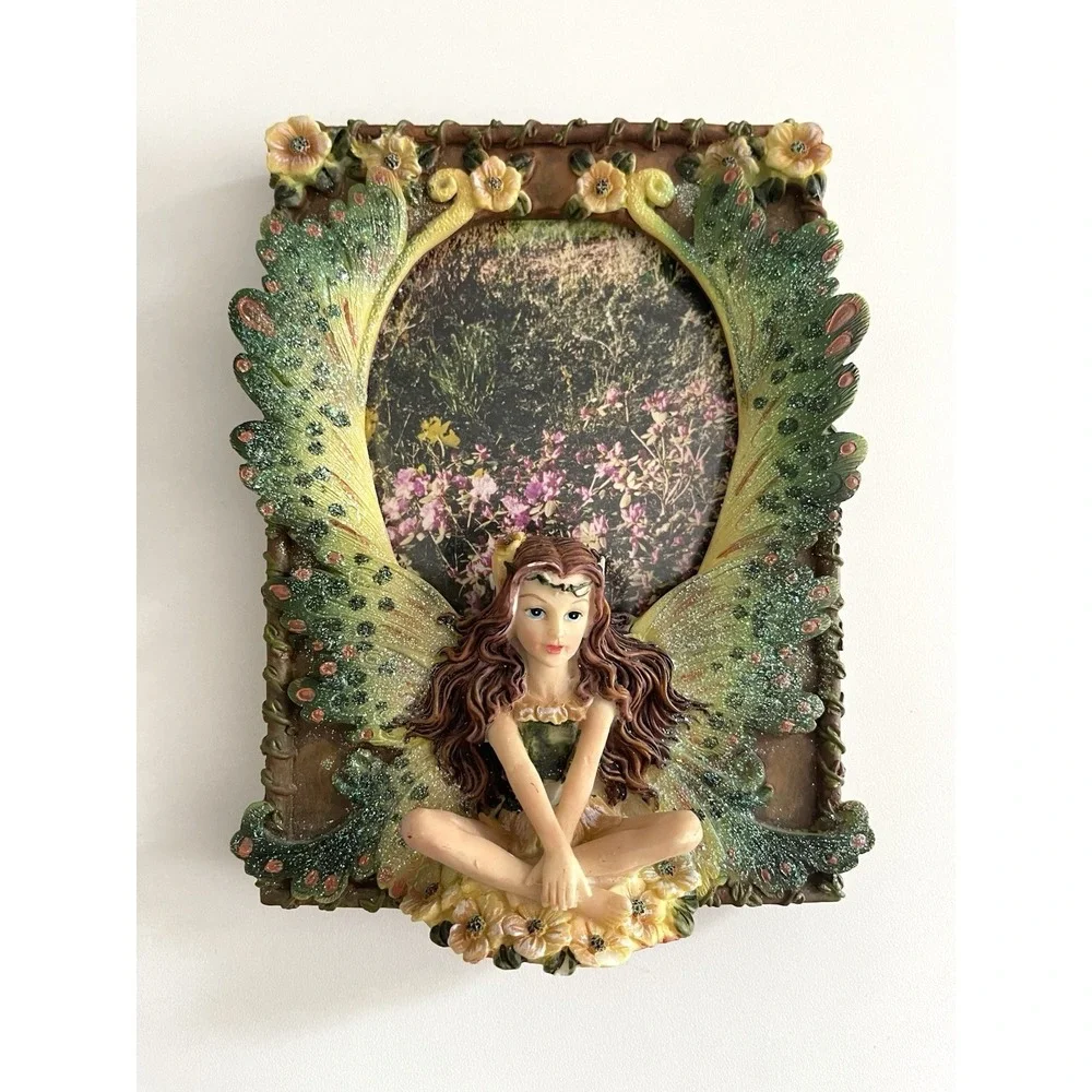 Vintage Forest Fairy Floral 7x5 Resin Photo Picture Frame Fairycore Fantasy